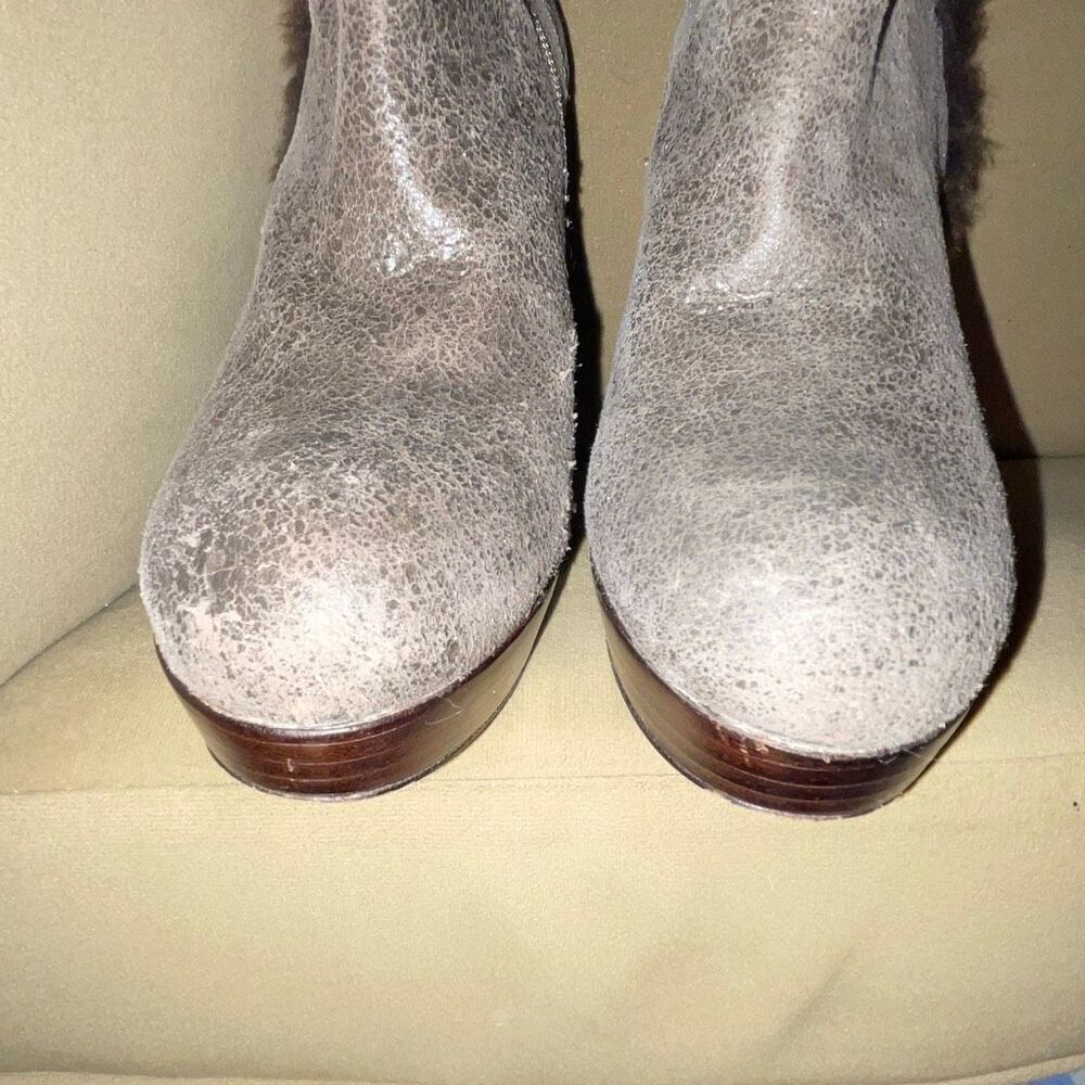 Tory Burch Shearling Tall Heeled Boot Size 7 - Picture 11 of 16